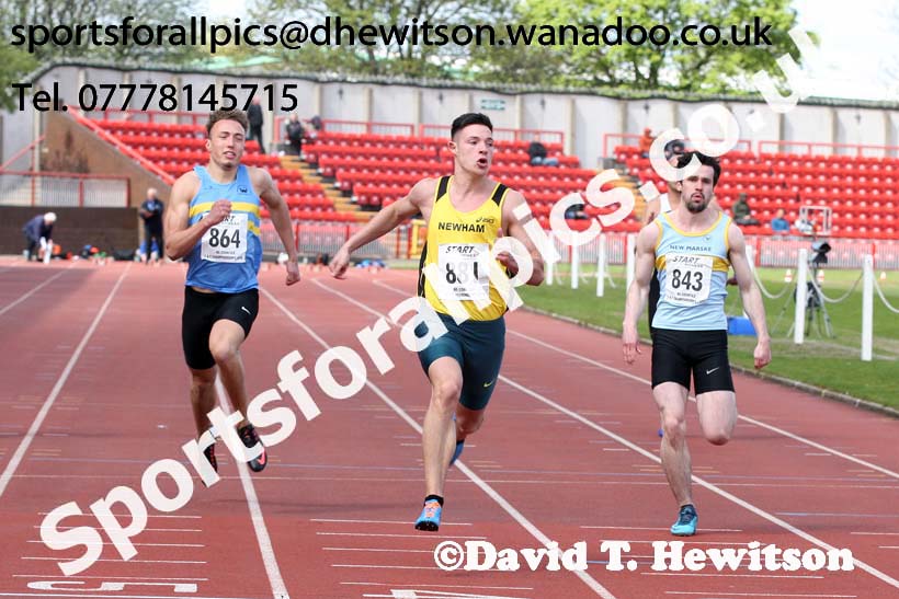 Senior mens 100 metres, North Eastern Track and Field Champs, Gateshead Stadium. Photo: David T. Hewitson/Sports for All Pics